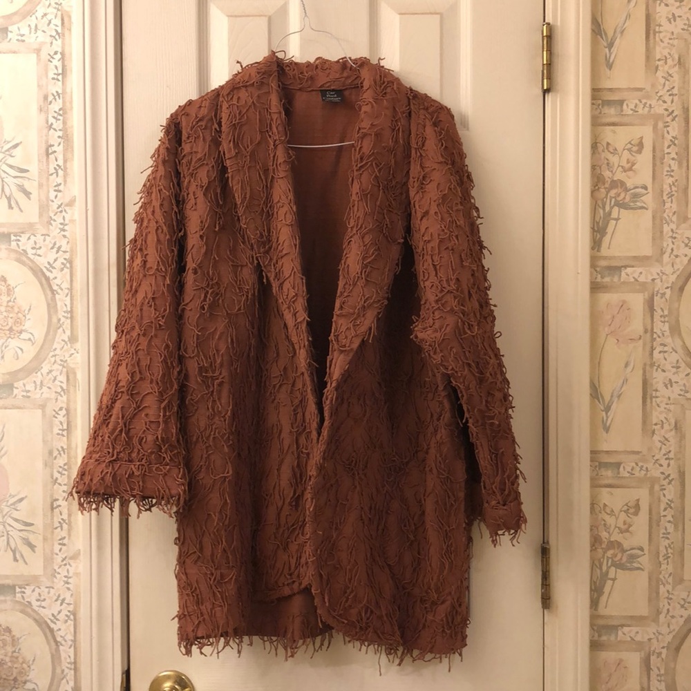 Women’s funky adorable jacket. No size available on tag. Probably a Large